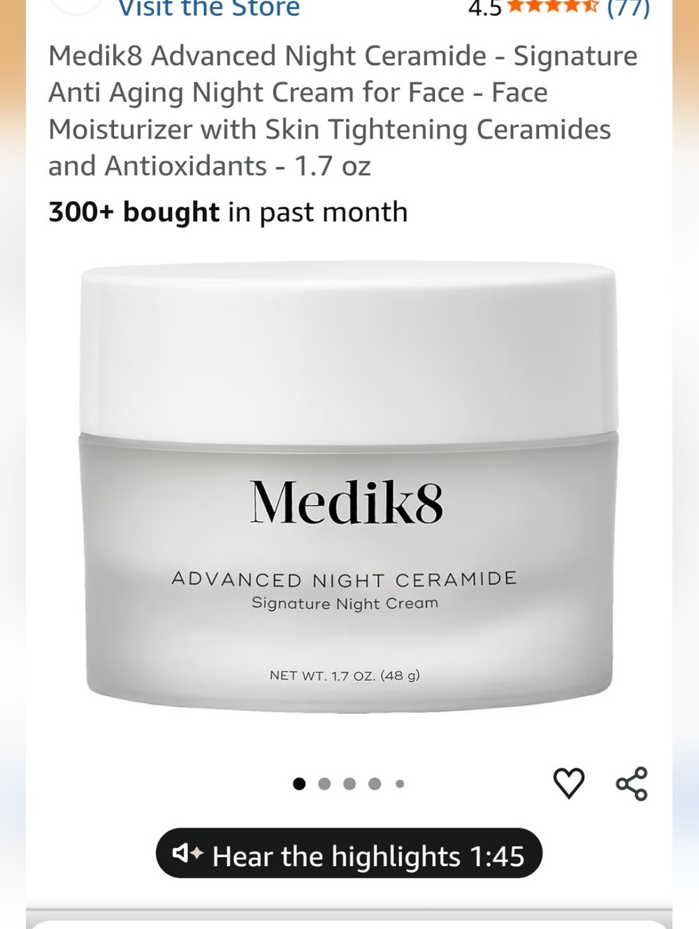 Advanced Night Ceramide - White Night Cream for Women